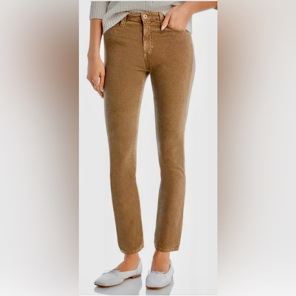 NWT Adriano Goldschmied Mari mid-rise straight leg corduroy sulfur-dyed AG-ed 24